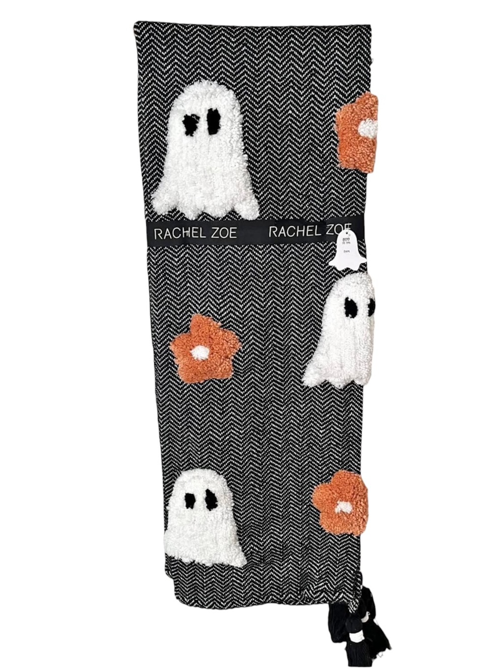 RACHEL ZOE halloween ghost flower throw blanket
